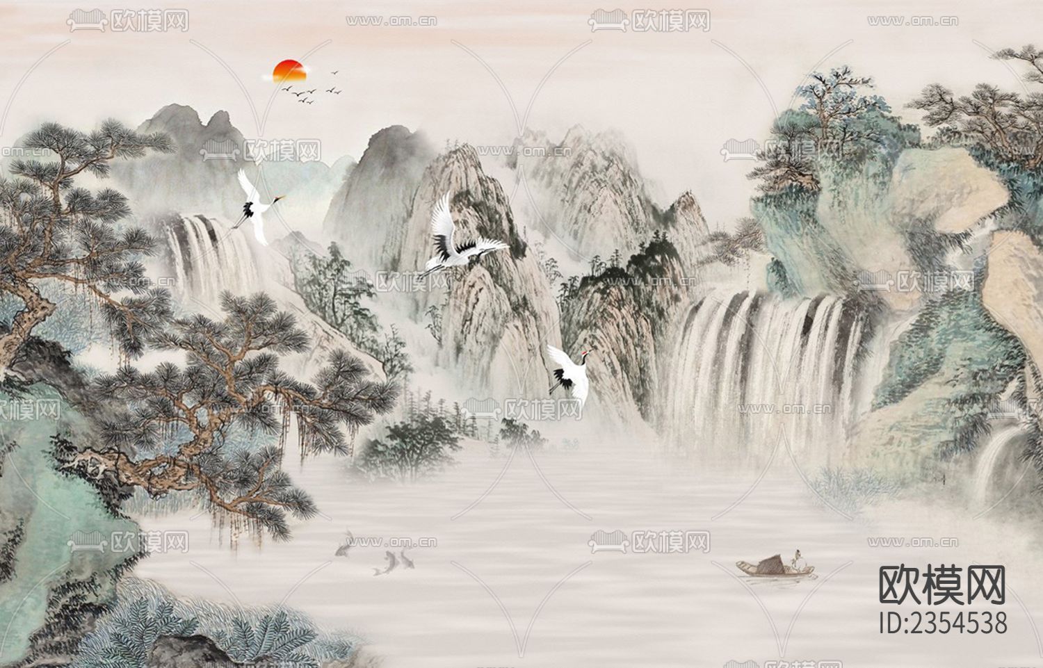 中式山水装饰画