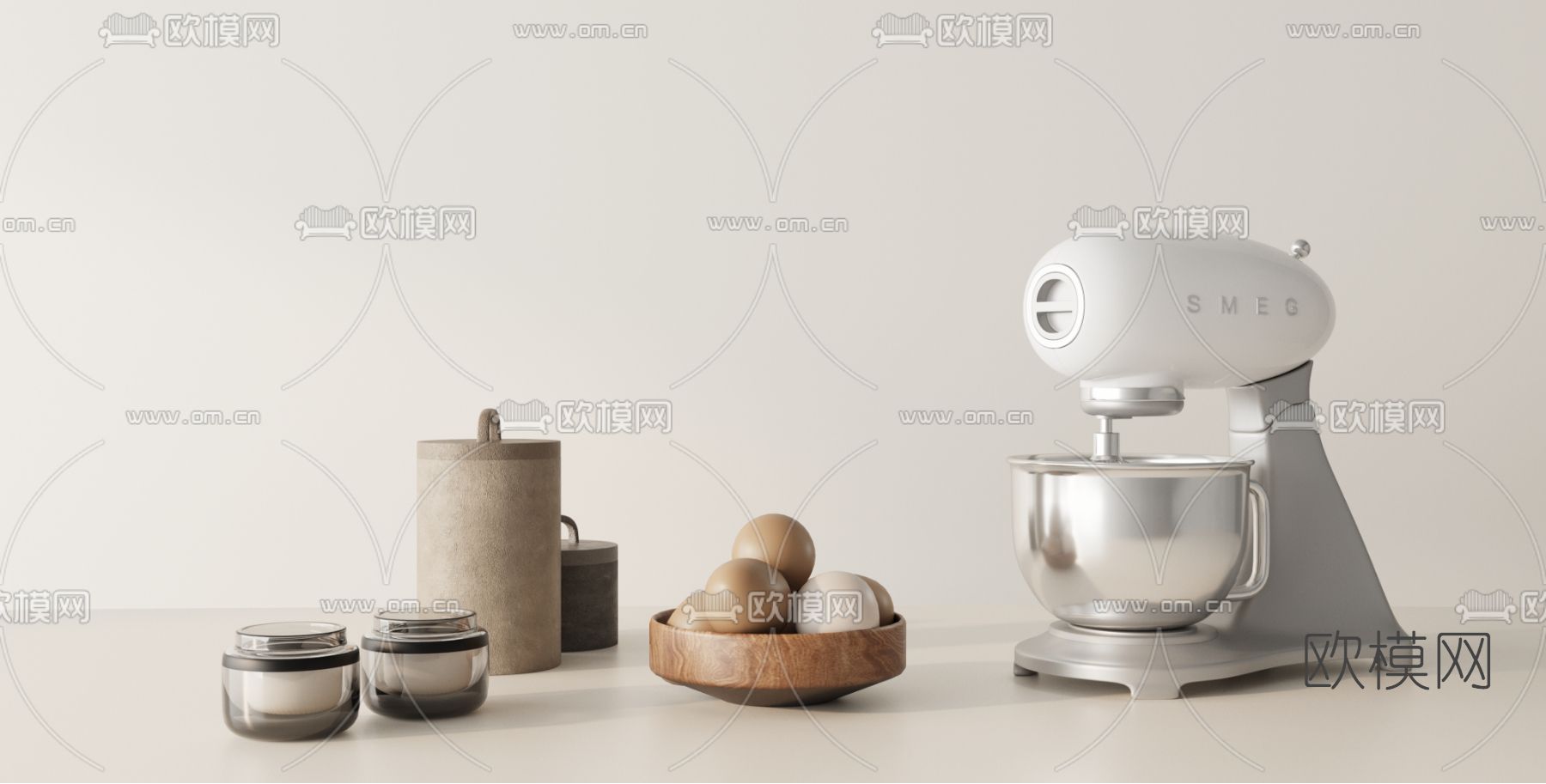 现代厨房器具鸡蛋搅拌机3d模型下载
