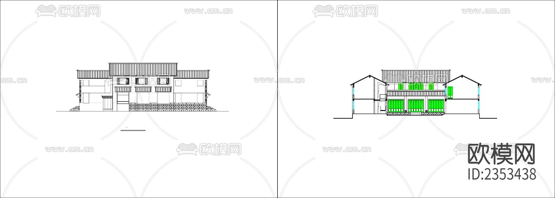 18.云南民居cad施工图下载（渲染图3）