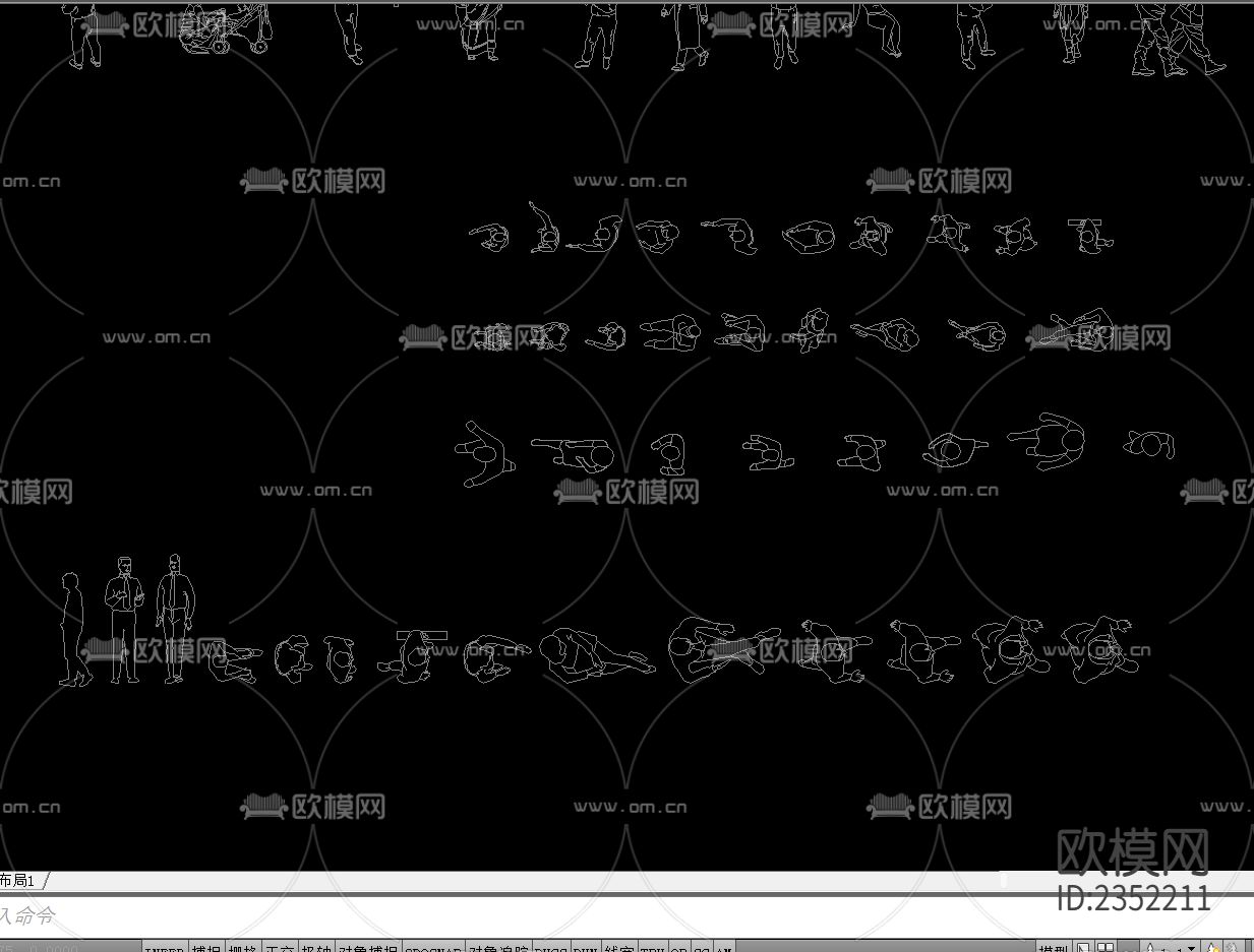 人物CAD图库下载（渲染图5）