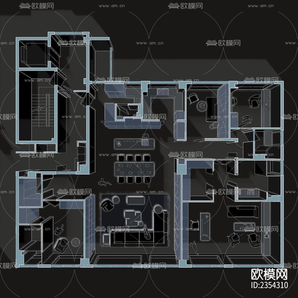 (练习)ps彩平图+完整案例+配色卡CAD施工图下载(渲染图3)