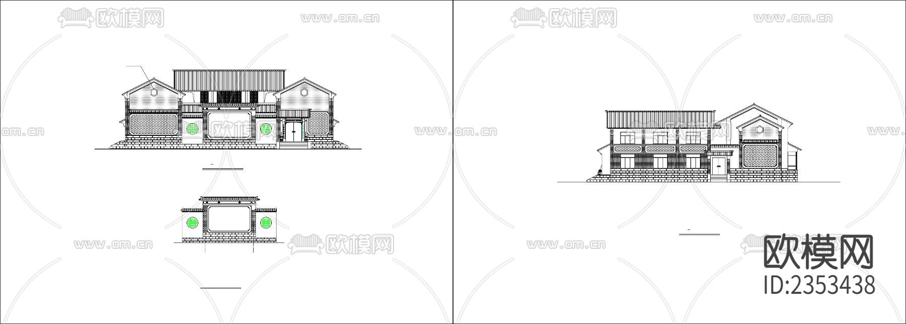 18.云南民居cad施工图下载（渲染图1）