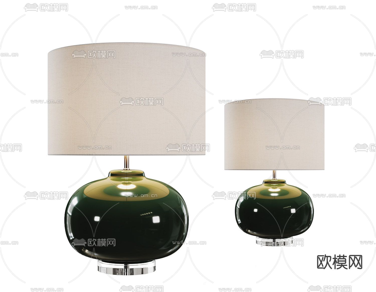 Zara Home 轻奢台灯3d模型下载（渲染图1）