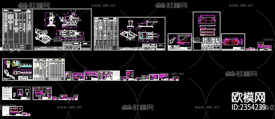 吹塑机挤出结构CAD施工图下载（渲染图4）