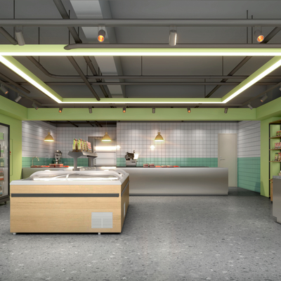  现代生鲜超市su模型 