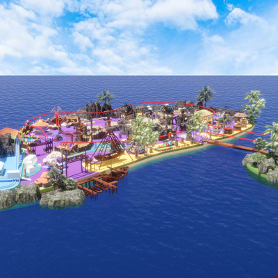  现代儿童乐园su模型 