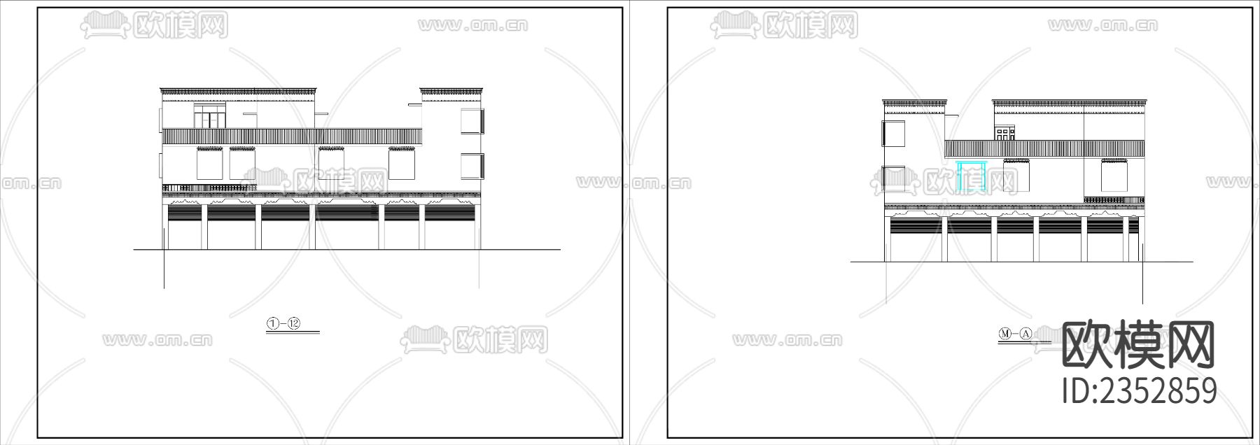 藏式建筑cad施工图下载（渲染图1）