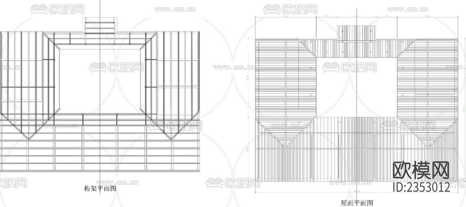 四合院建筑cad施工圖下載(渲染圖4)