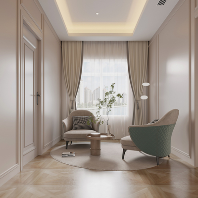  现代洽谈室接待室su模型 