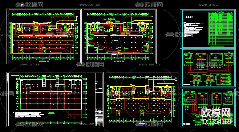 地下室人防电气cad施工图下载（渲染图1）