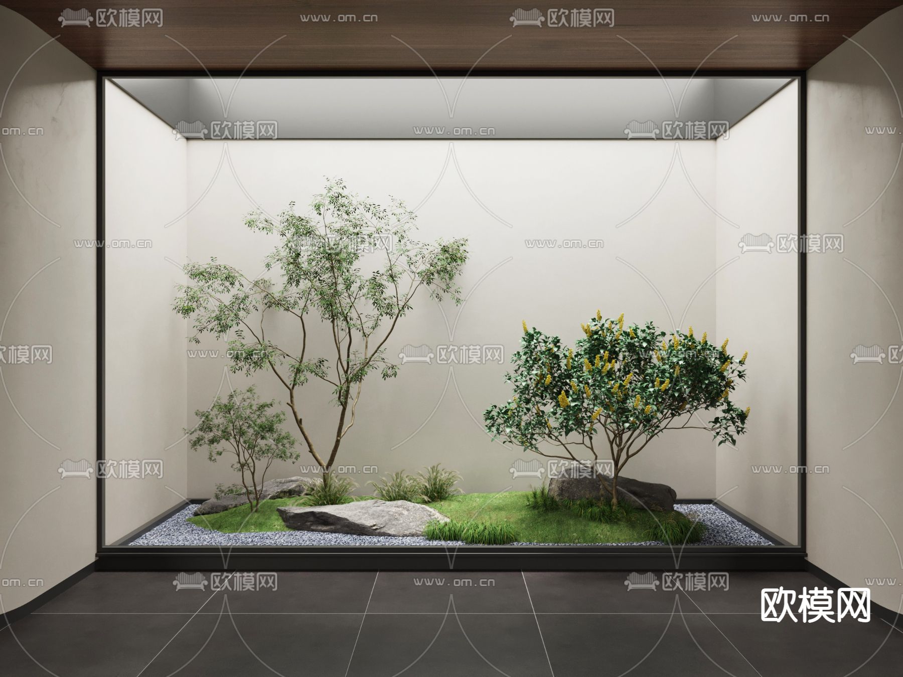 绿植灌木 造景小品3d模型下载