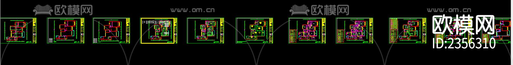 样板房cad施工图下载（渲染图3）