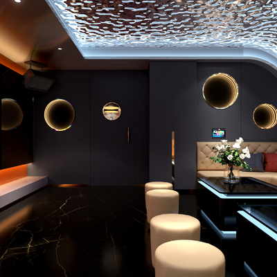  现代KTV包房su模型 