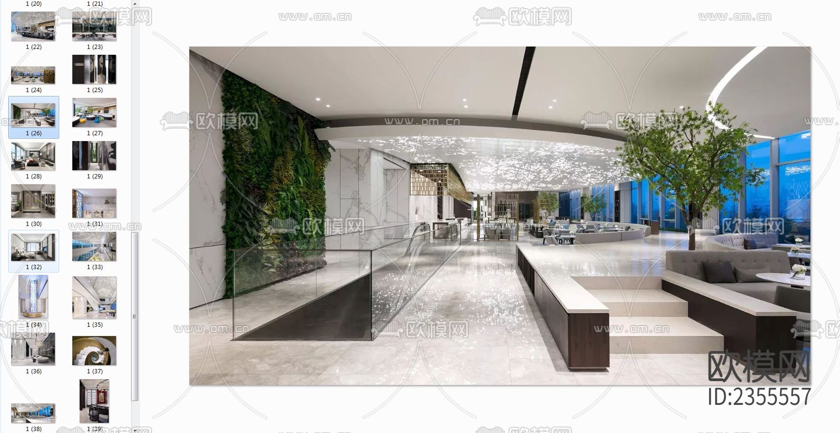 杭州壹号院美学馆CAD施工图下载（渲染图1）