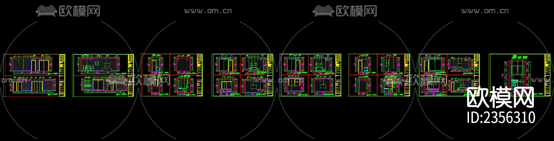样板房cad施工图下载（渲染图2）