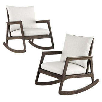 侘寂实木摇椅 休闲椅3d模型