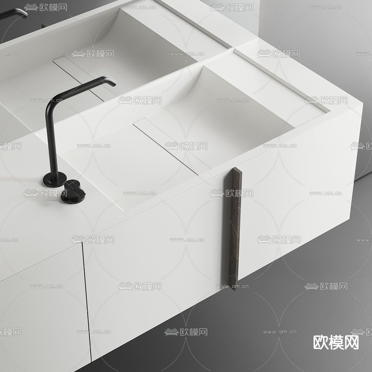 现代洗漱盆 洗手台3d模型