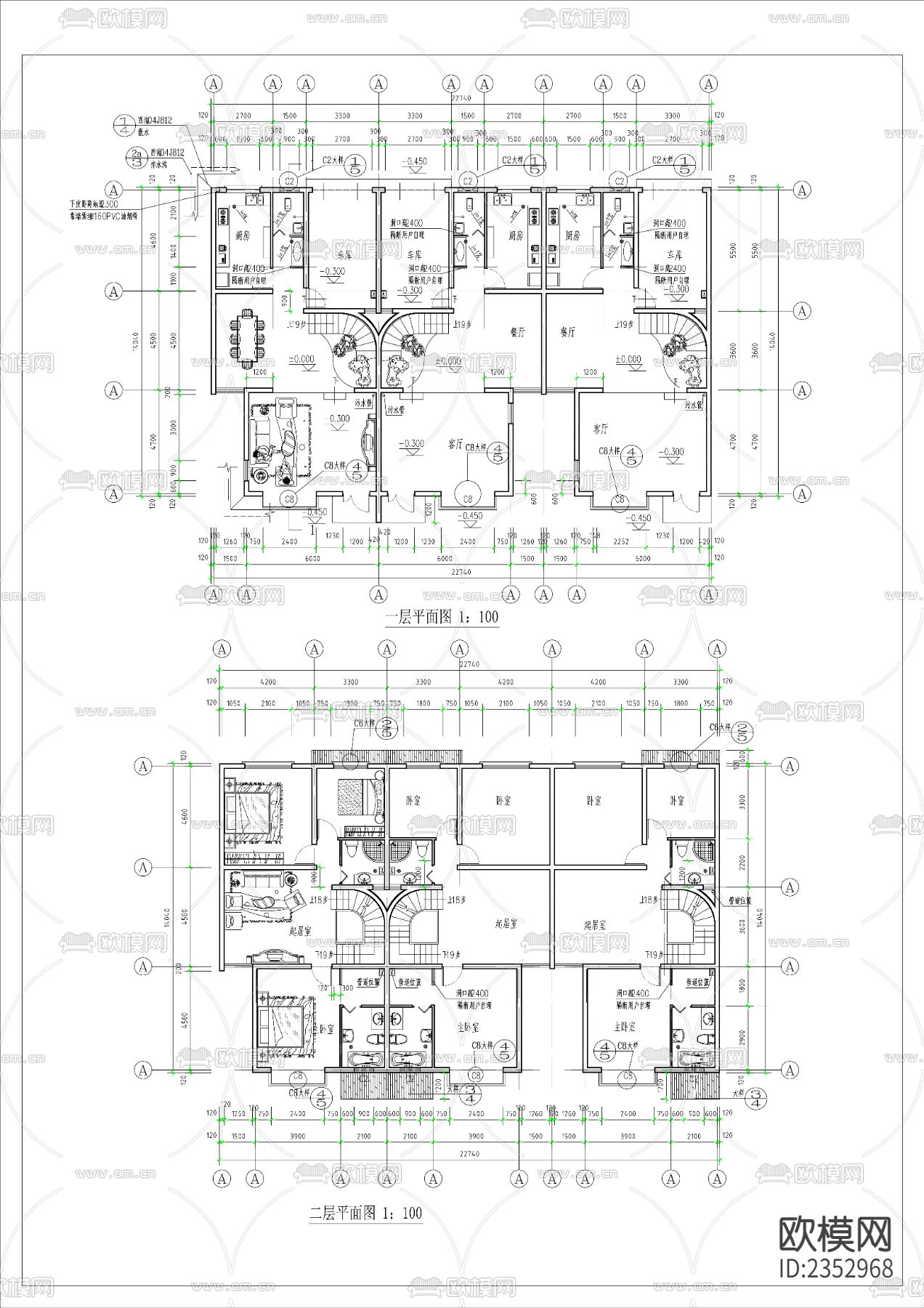 民居楼CAD施工图下载（渲染图4）