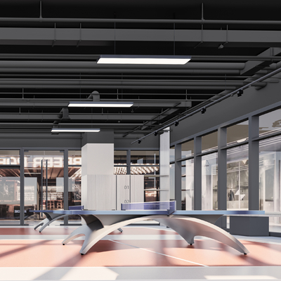  现代乒乒球场su模型 