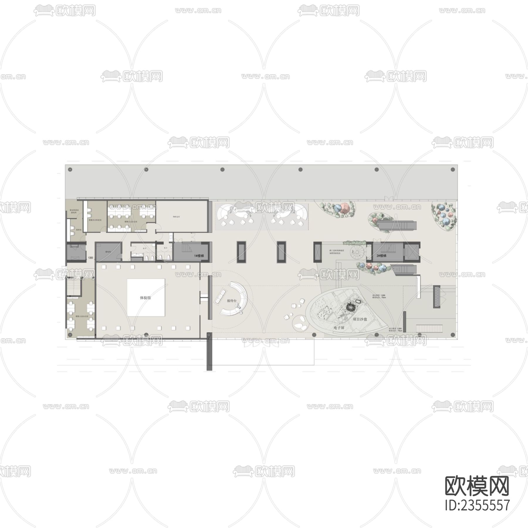 杭州壹号院美学馆CAD施工图下载（渲染图4）