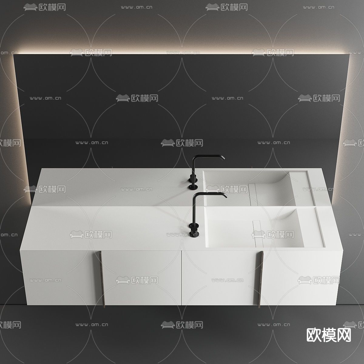 现代洗漱盆 洗手台3d模型