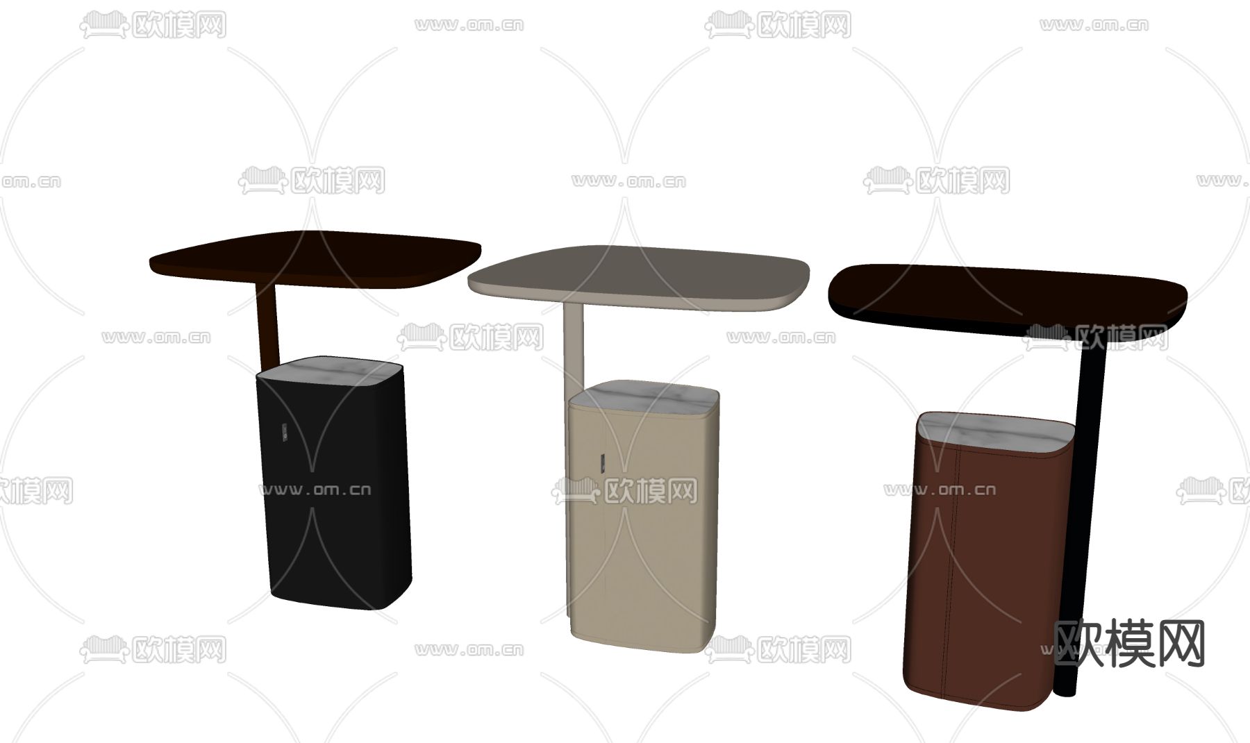 现代简约边几su模型