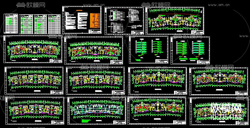 普通住宅电气cad施工图下载（渲染图3）