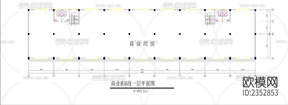 藏式風(fēng)格臨街cad施工圖下載(渲染圖2)