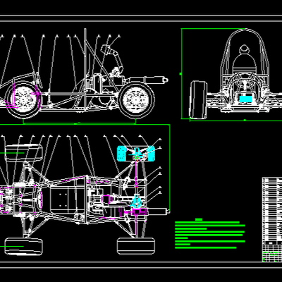  毕业设计赛车机械总成图节点大样 