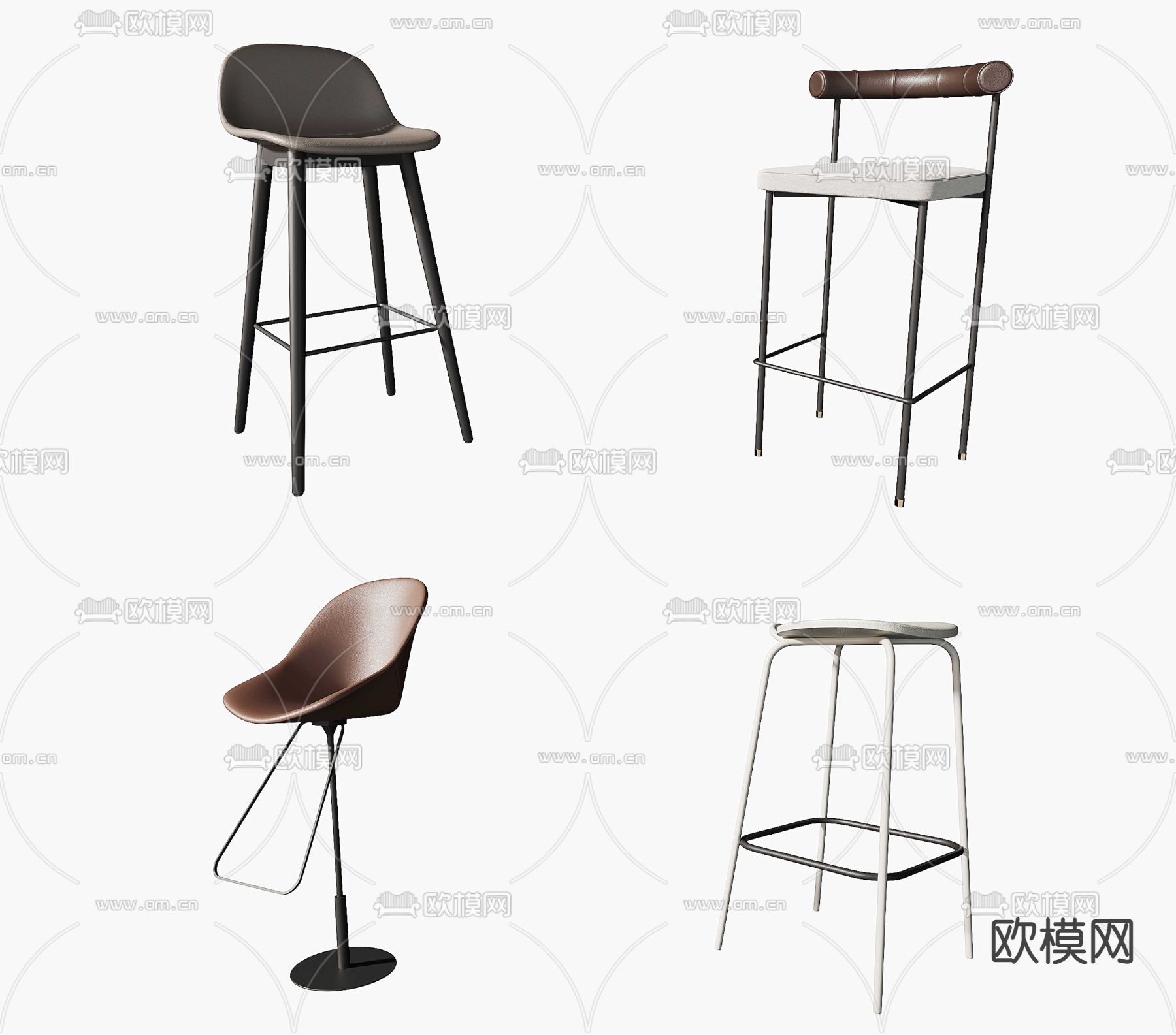现代吧椅 吧凳3d模型下载