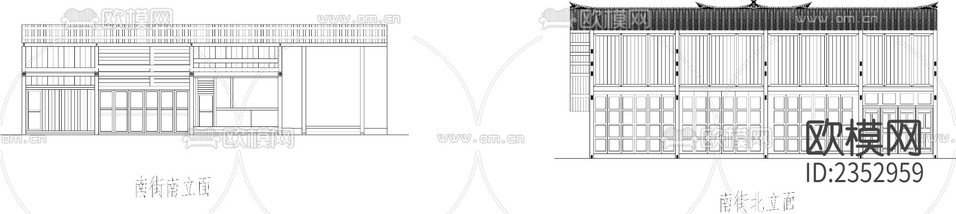 古建民居CAD施工圖下載(渲染圖3)