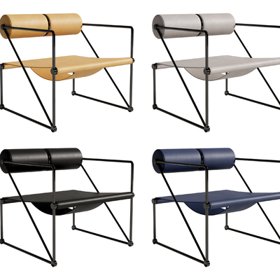 现代皮革休闲椅子su模型