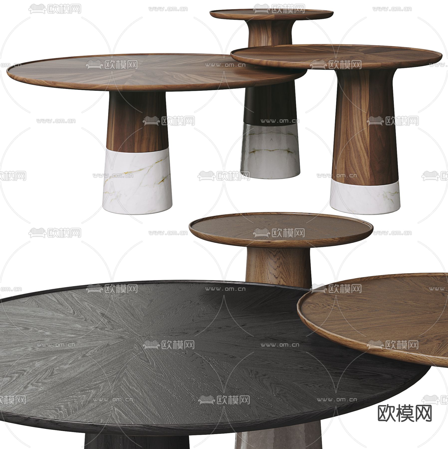 Roche Bobois圆形茶几3d模型下载