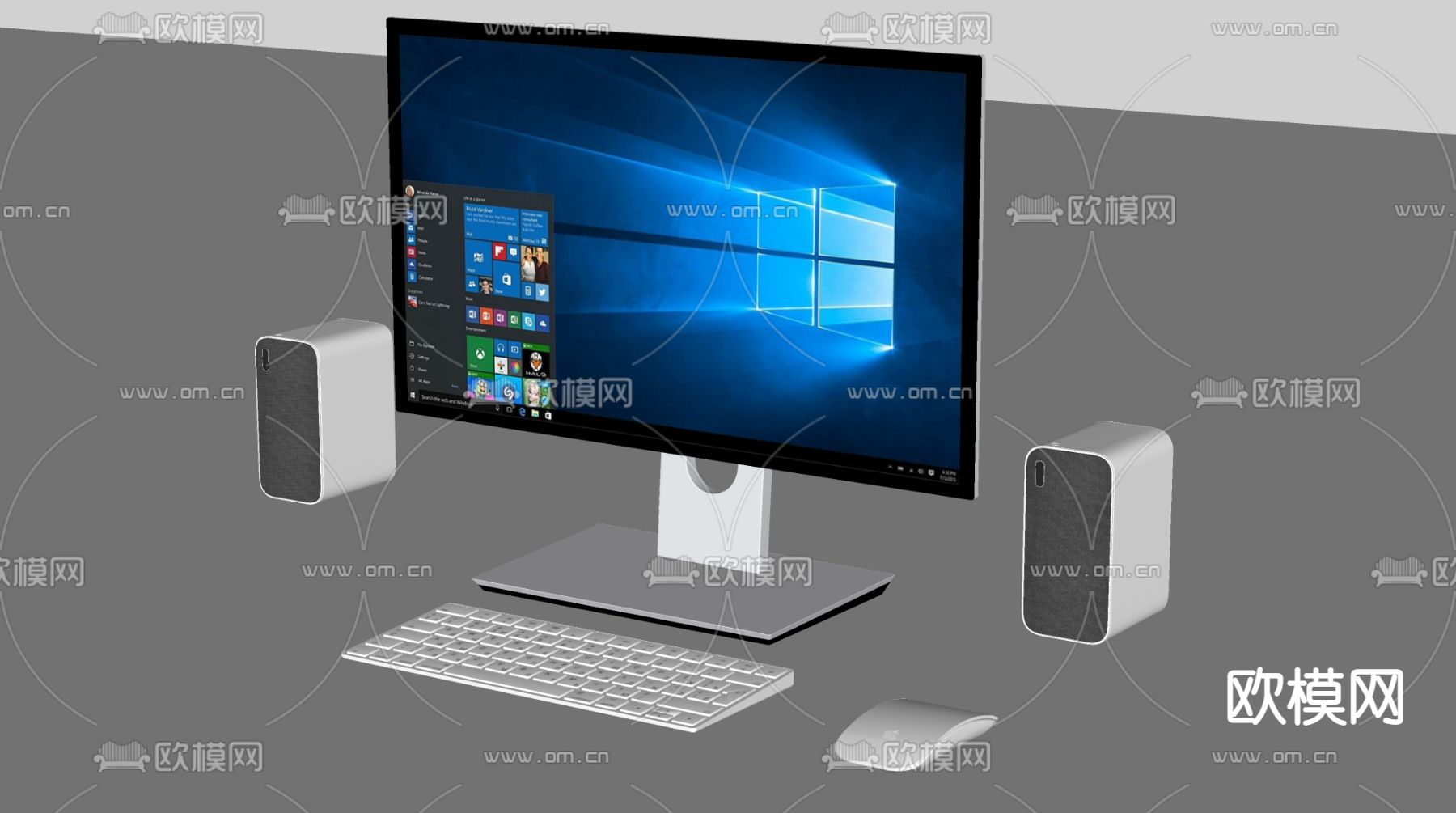 显示器 电脑su模型下载（渲染图2）