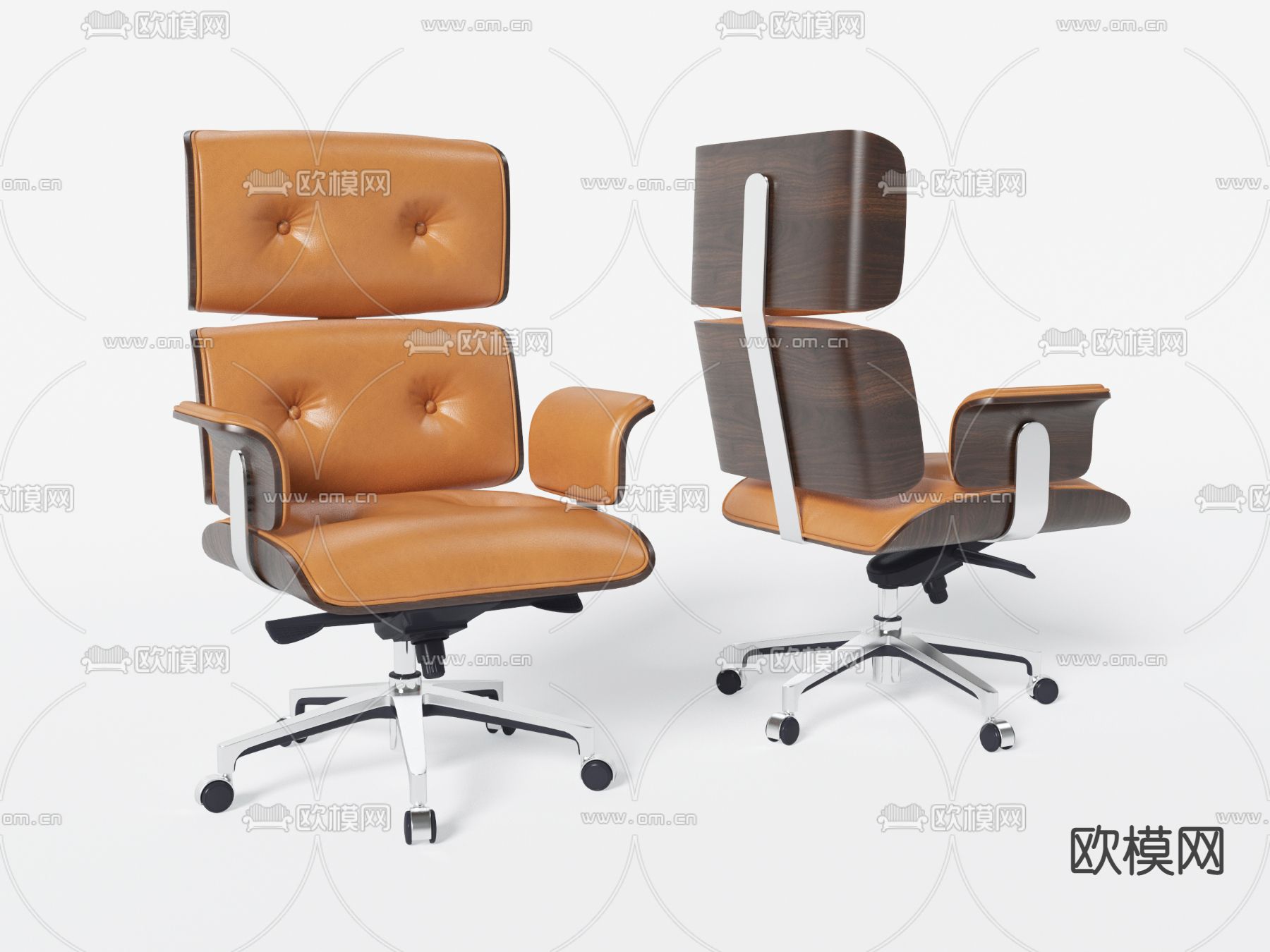 现代办公椅 大班椅3d模型下载