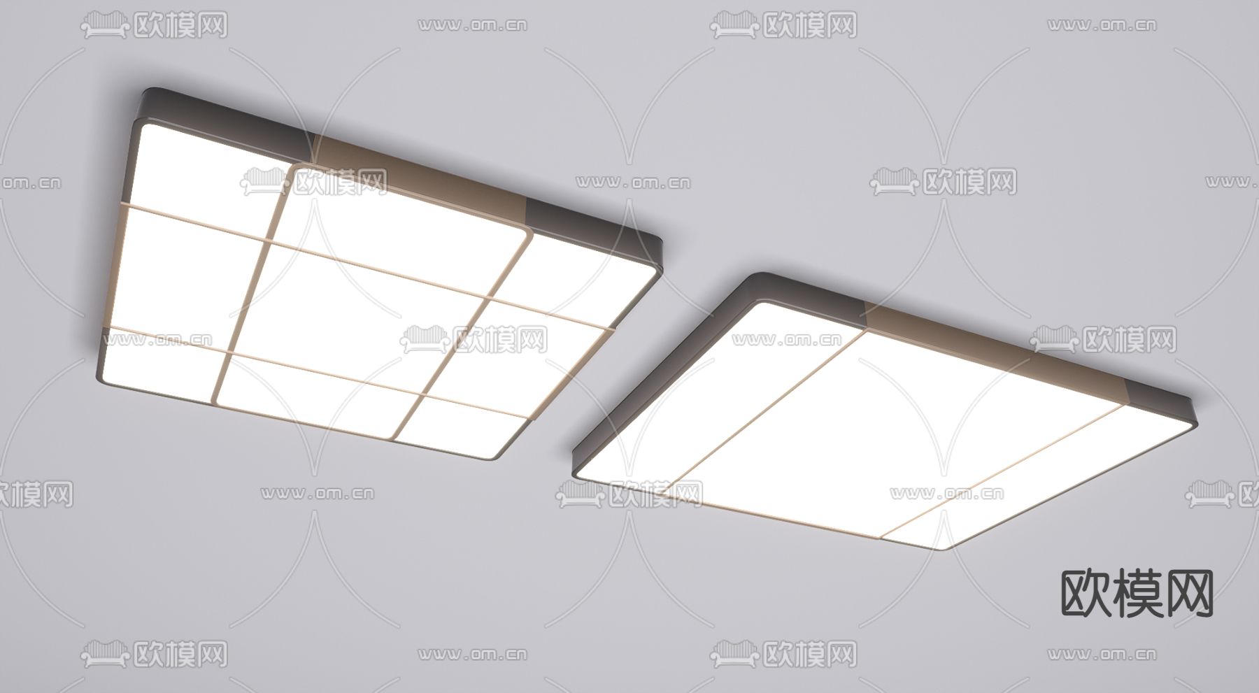 现代吸顶灯su模型下载