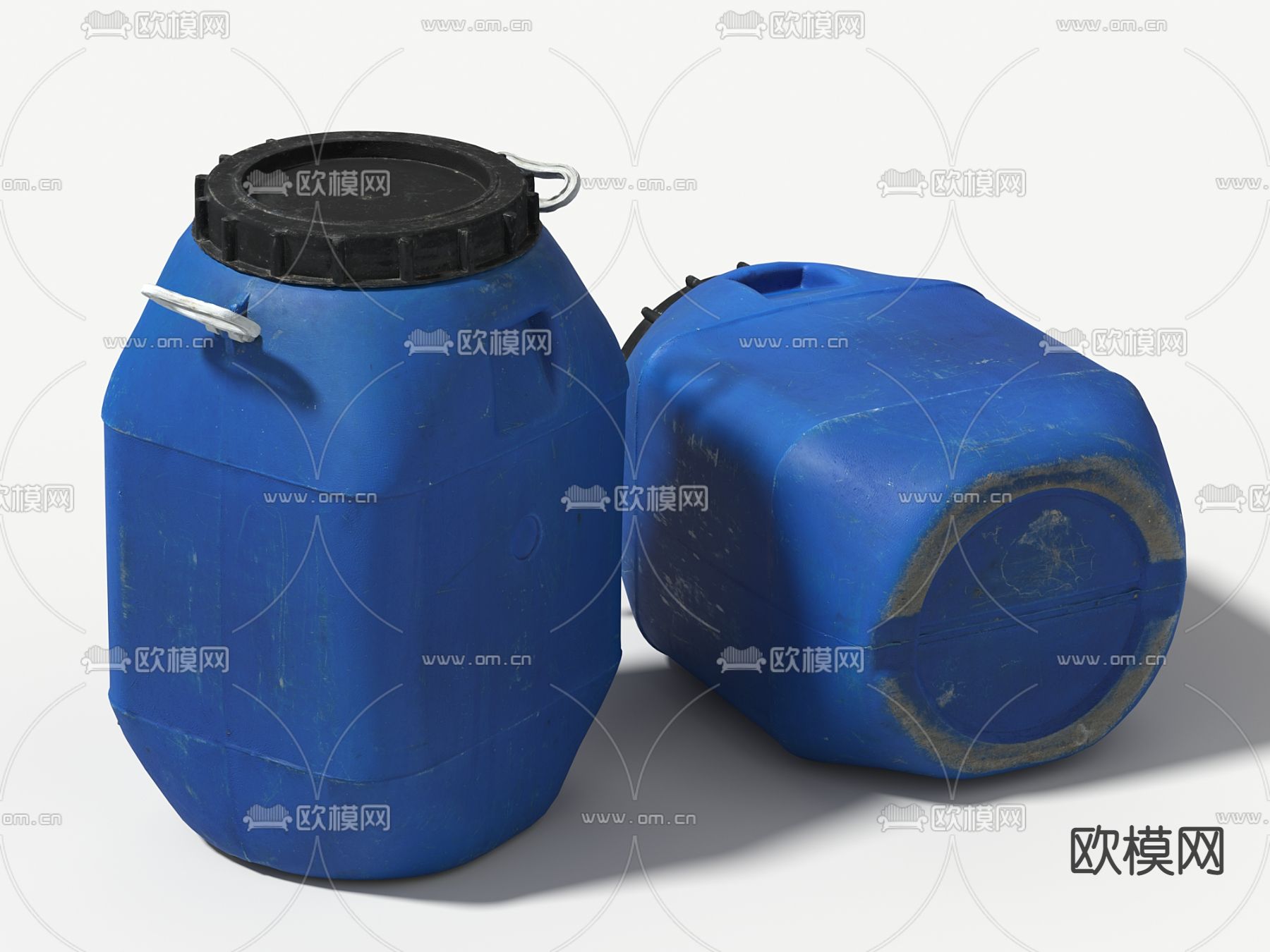 塑料桶 水桶 油漆桶su模型下载（渲染图1）