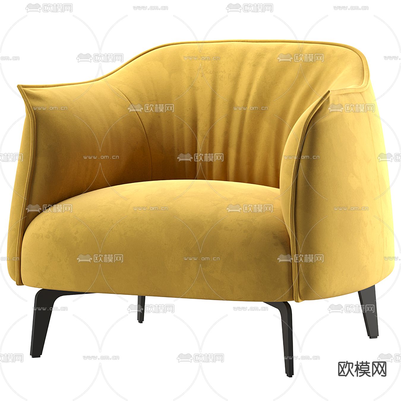 Giorgetti 现代休闲椅 沙发椅3d模型下载（渲染图4）