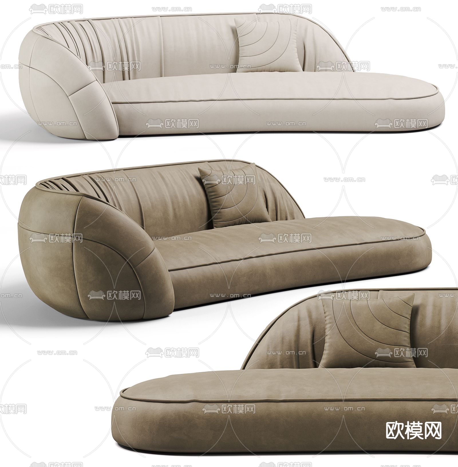 BAXTER 多人沙发 软体沙发3d模型下载