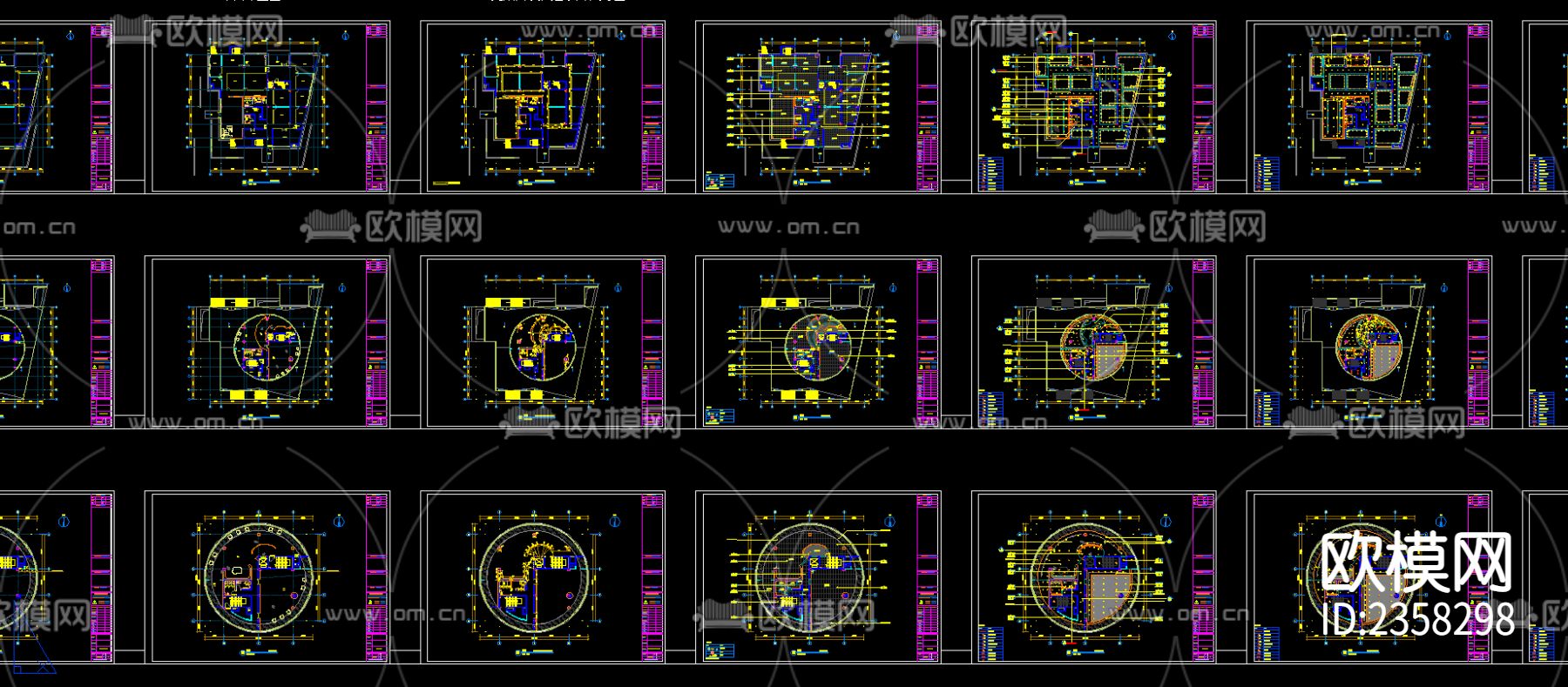 展厅CAD施工图下载（渲染图2）