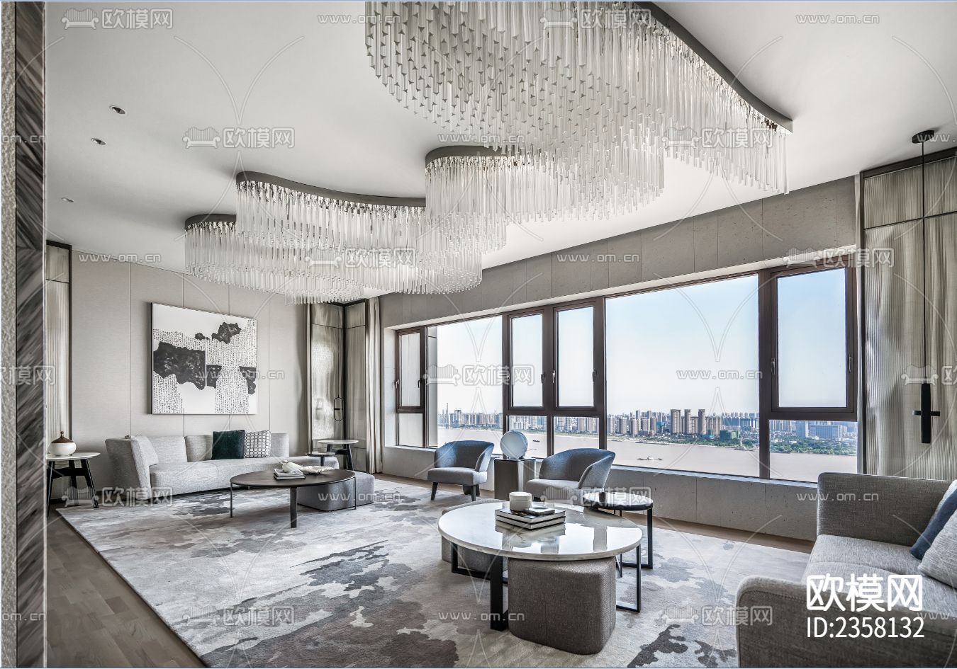 【HYY·D】武汉天地云廷CAD施工图下载（渲染图3）