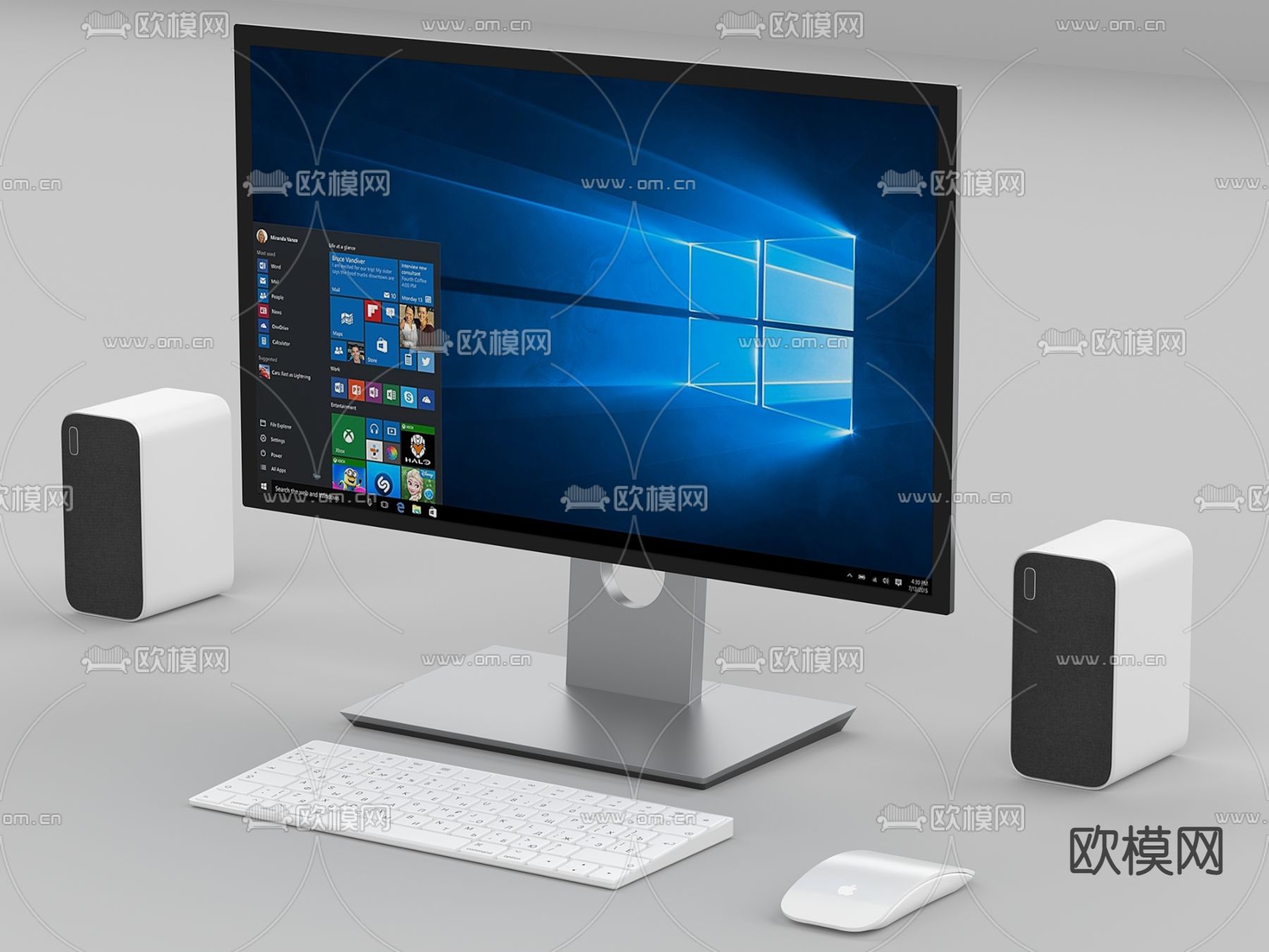 显示器 电脑su模型下载（渲染图1）