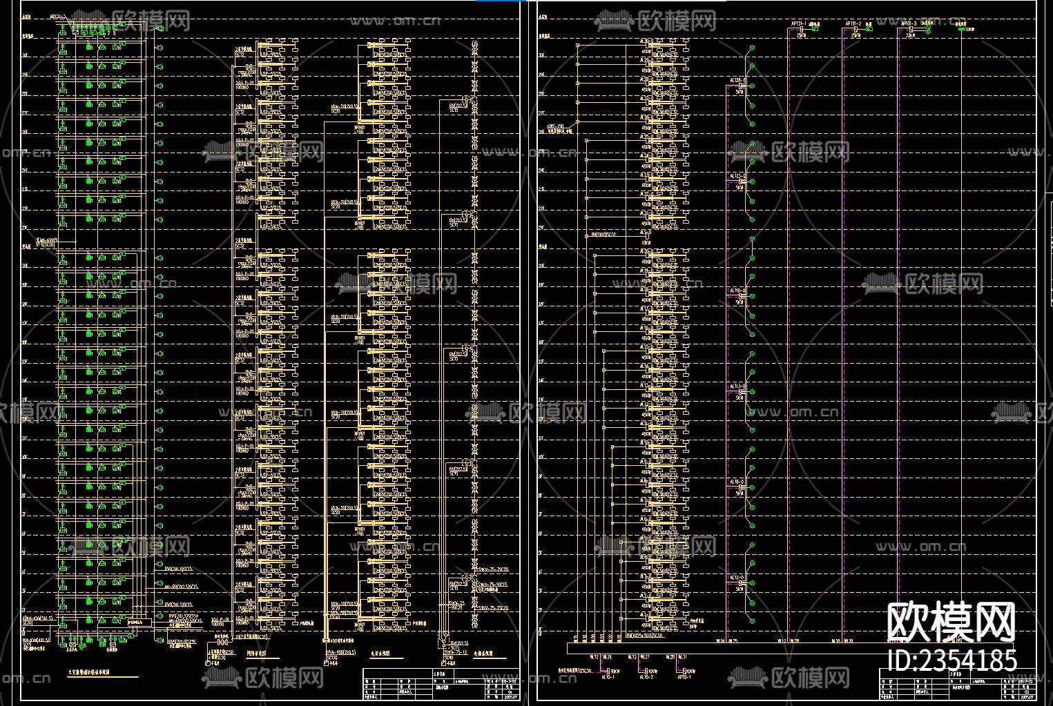 三十层住宅电气cad施工图下载（渲染图3）