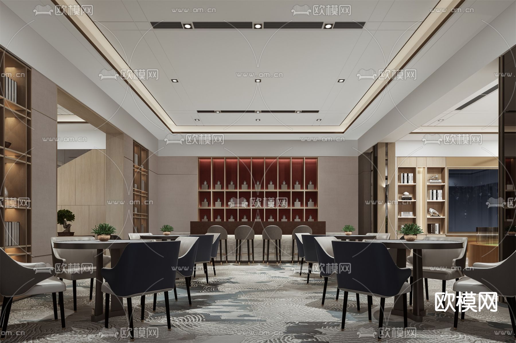 现代售楼处免费3d模型下载（渲染图2）