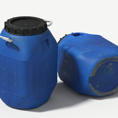  塑料桶 水桶 油漆桶su模型 