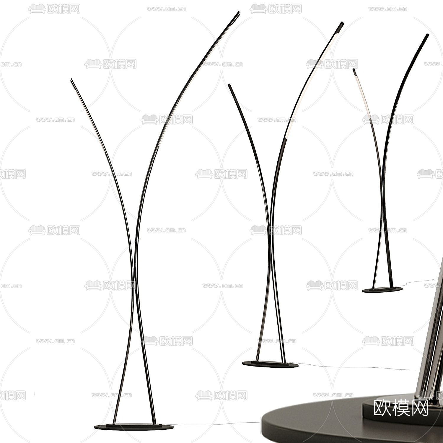 FLOS 现代落地灯3d模型下载（渲染图2）