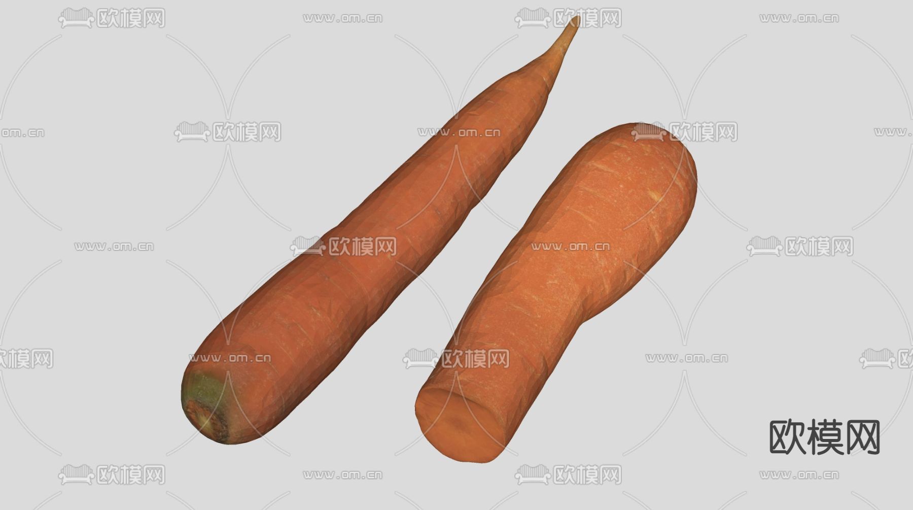 胡萝卜 蔬果食物su模型