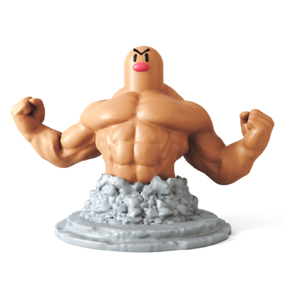  宝可梦 肌肉猛男 地鼠潮玩su模型 