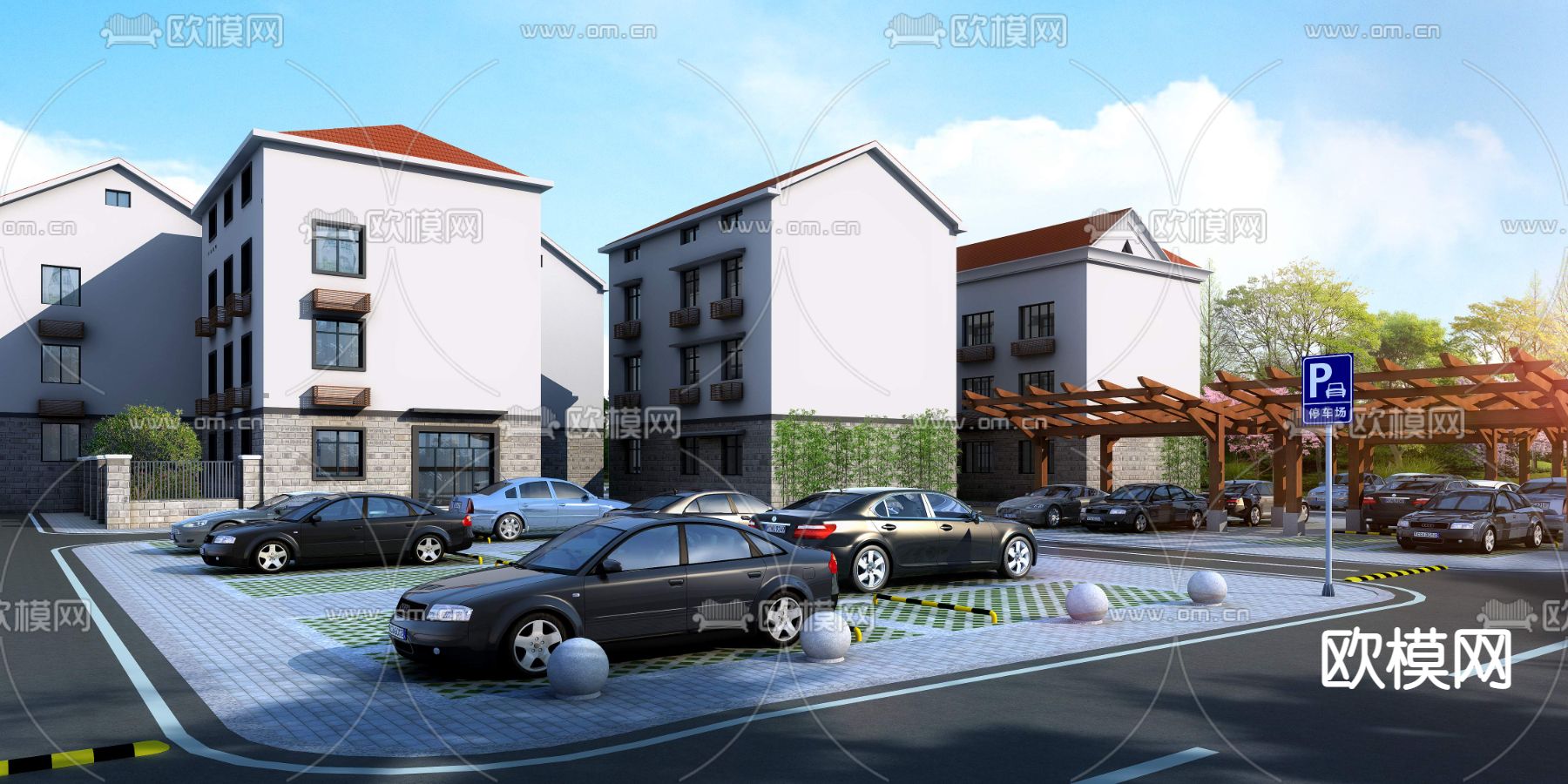 现代停车场psd下载