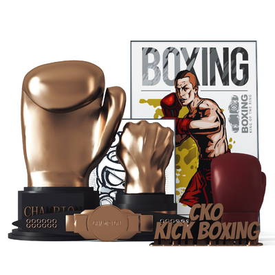  现代拳击奖杯装饰摆件su模型 